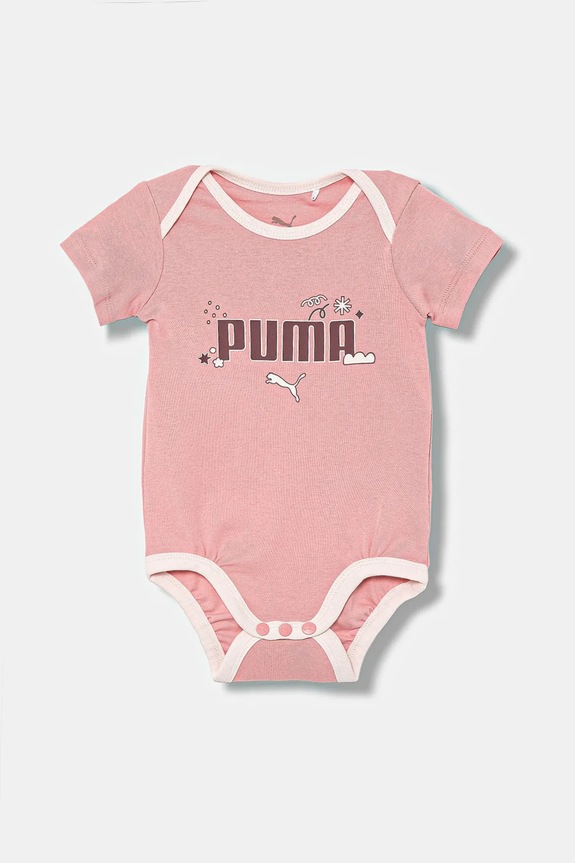 Puma body bawełniane niemowlęce MINICATS Newborn 2-Pack Graphic Bodysuit Set INF 2-pack 689736 różowy AW25