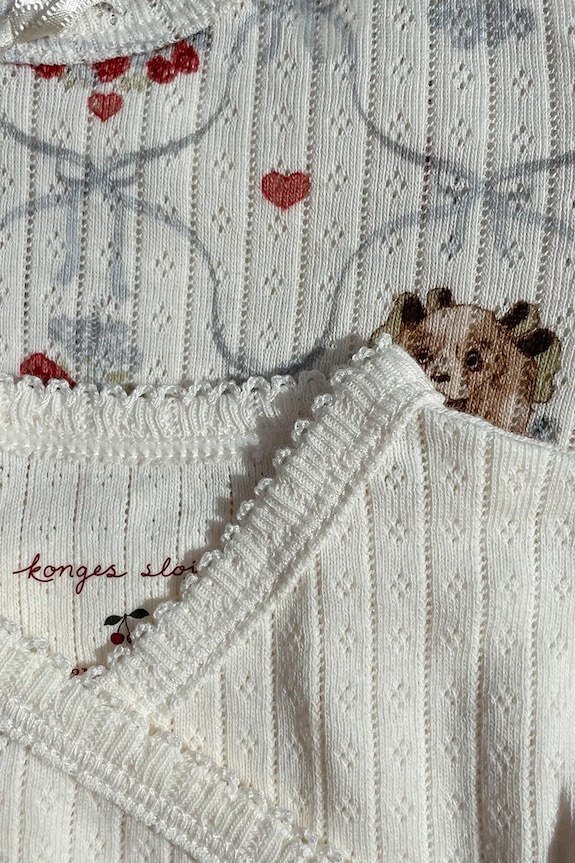 Konges Sløjd body din bumbac pentru bebeluși MINNIE BODY GOTS KS103916.9BYA