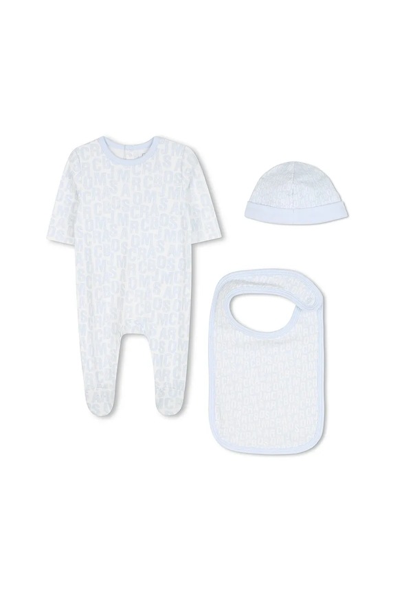 Detská bavlnená súprava Marc Jacobs 3-pak 3-pak modrá W60668