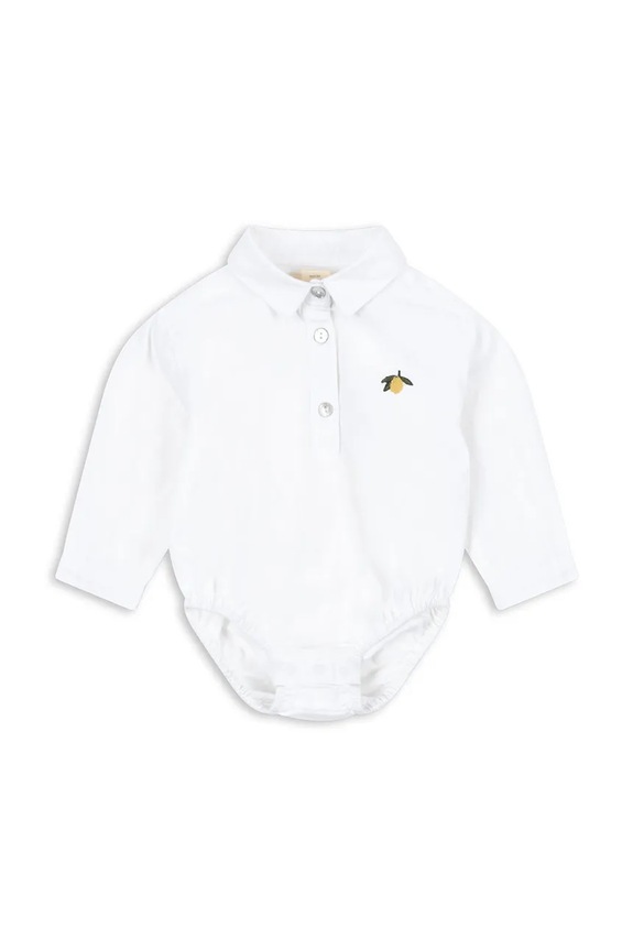 Pamučni bodi za bebe Konges Sløjd RAY BABY SHIRT GOTS Proizvod za bebe bijela KS104407.9BYA