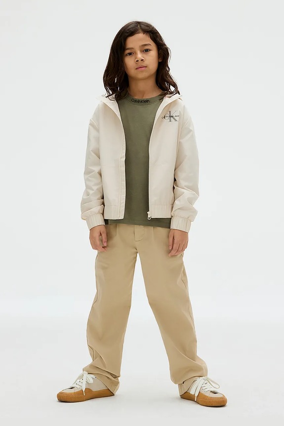 Βαμβακερή μπλούζα με μακριά μανίκια Calvin Klein Jeans IB0IB02354.9BYA