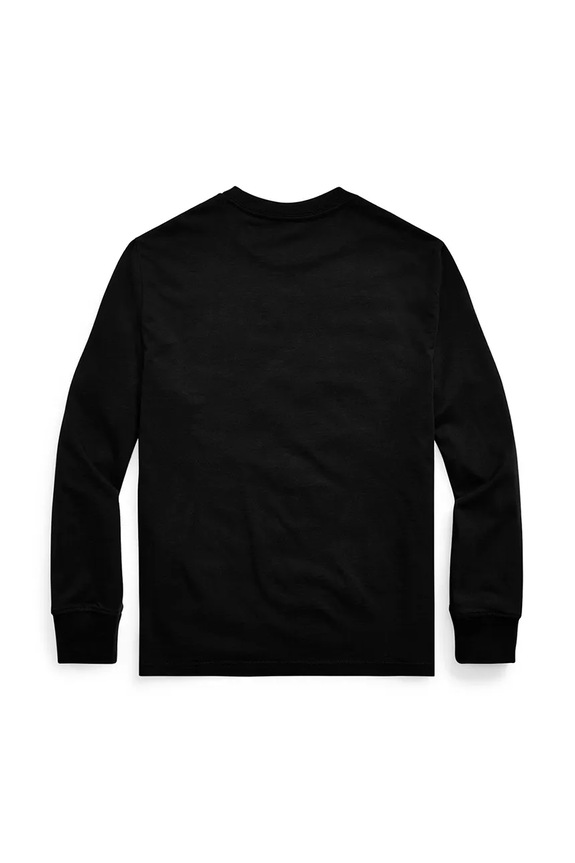 Бавовняний лонгслів Polo Ralph Lauren 323843804001 чорний SS26