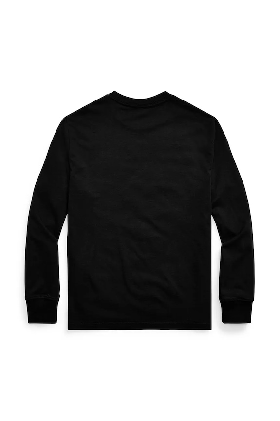 Бавовняний лонгслів Polo Ralph Lauren 323843804001 чорний SS26