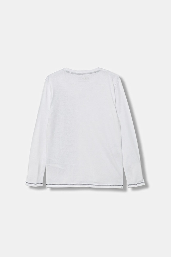 Guess longsleeve bawełniany dziecięcy L5YI02.K8HM4.9BYA biały AW25
