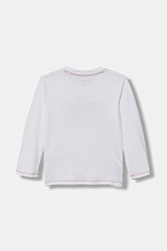 Guess longsleeve bawełniany dziecięcy N5YI15.K8HM4.9BYA biały AW25
