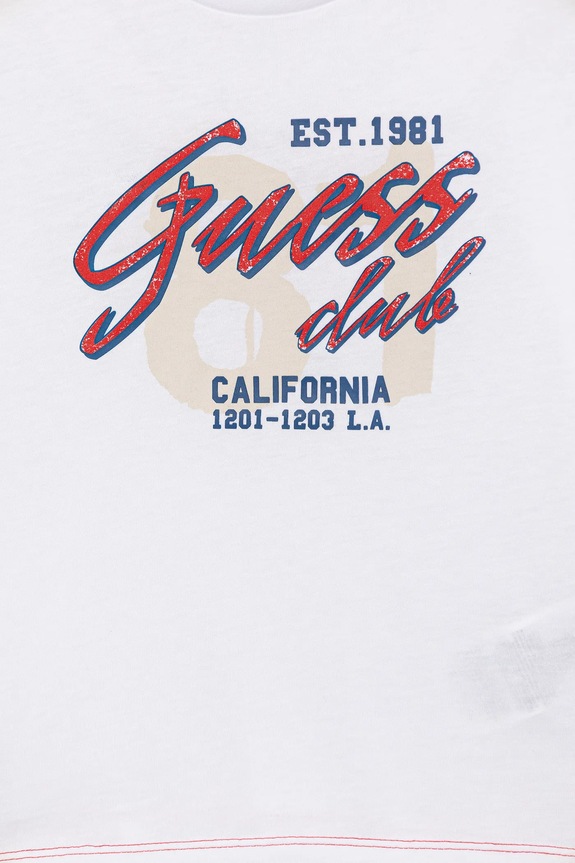 Chłopiec Guess longsleeve bawełniany dziecięcy N5YI15.K8HM4.9BYA biały