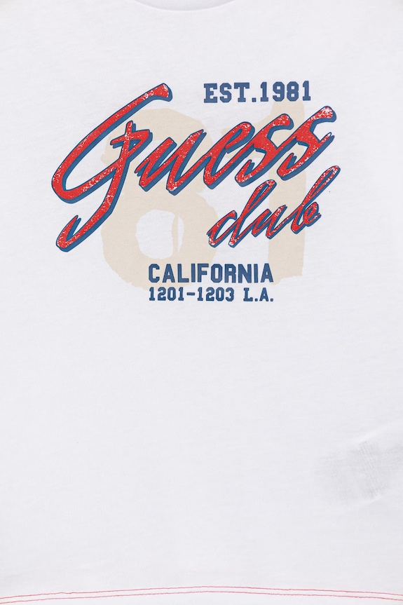 Chłopiec Guess longsleeve bawełniany dziecięcy N5YI15.K8HM4.9BYA biały