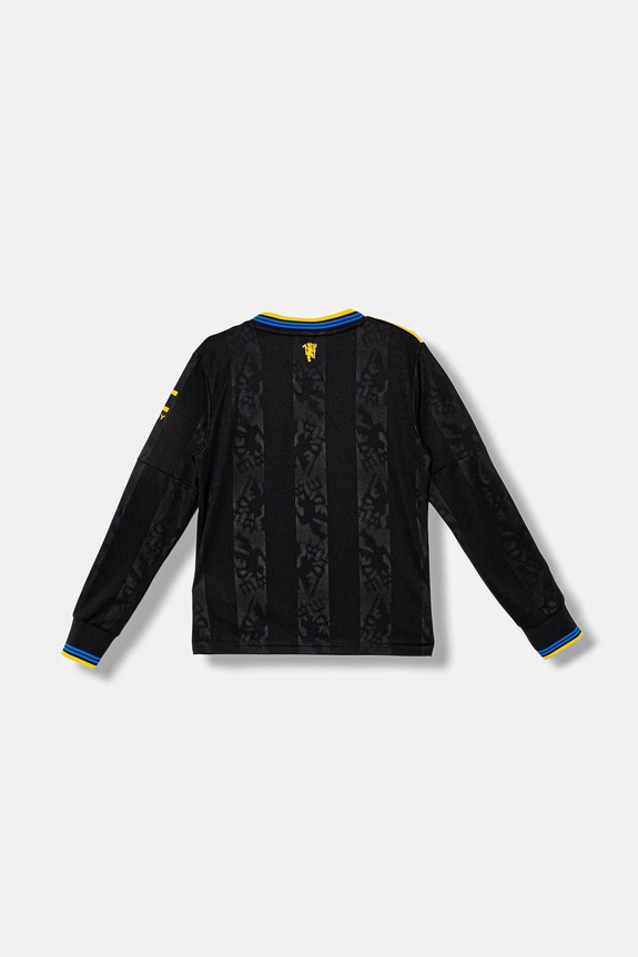 Detské tričko s dlhým rukávom adidas Performance Manchester United KD4230 čierna AW25