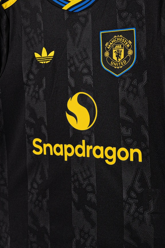 Chlapec Detské tričko s dlhým rukávom adidas Performance Manchester United KD4230 čierna