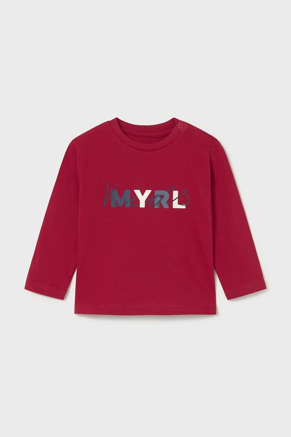 Mayoral longsleeve din bumbac bumbac rosu 108.3D.Baby.9BYA