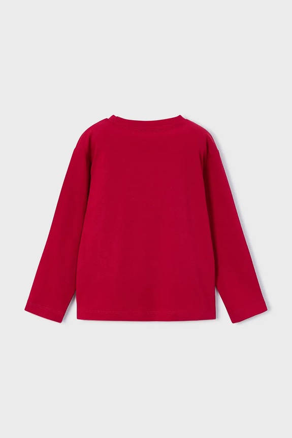 Mayoral longsleeve bawełniany 173.5C.Mini.9BYA czerwony AW25