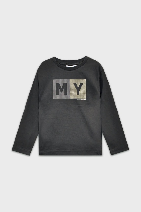 Хлопковый лонгслив Mayoral 173.5C.Mini.9BYA чёрный AW25