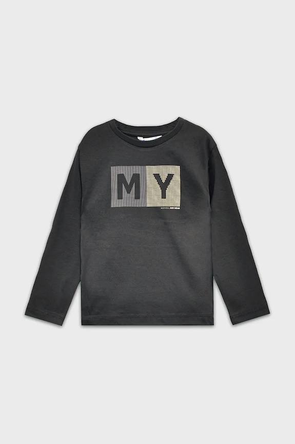 Хлопковый лонгслив Mayoral 173.5C.Mini.9BYA чёрный AW25