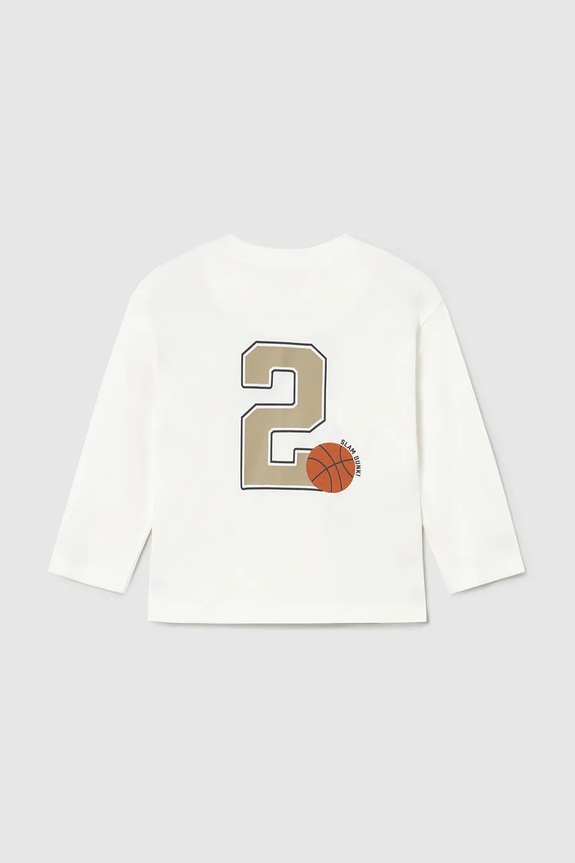 Mayoral longsleeve bawełniany 2060.3A.Baby.9BYA biały AW25