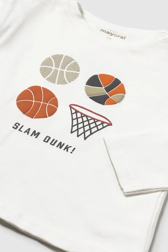 Chłopiec Mayoral longsleeve bawełniany 2060.3A.Baby.9BYA biały