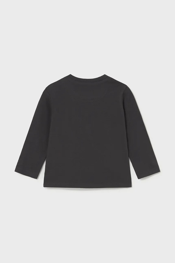 Βαμβακερή μπλούζα με μακριά μανίκια Mayoral 2065.3C.Baby.9BYA γκρί AW25