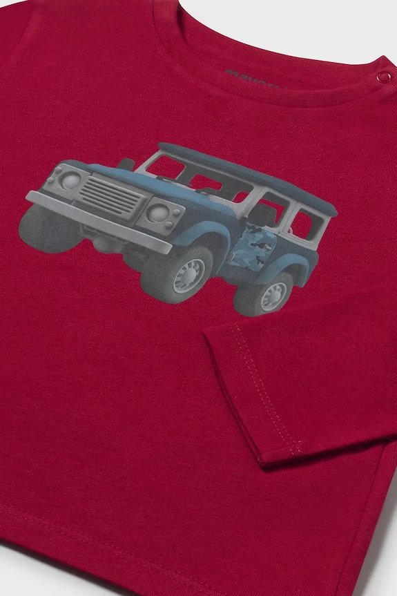 Αγορίστικα Βαμβακερή μπλούζα με μακριά μανίκια Mayoral 2066.3C.Baby.9BYA κόκκινο