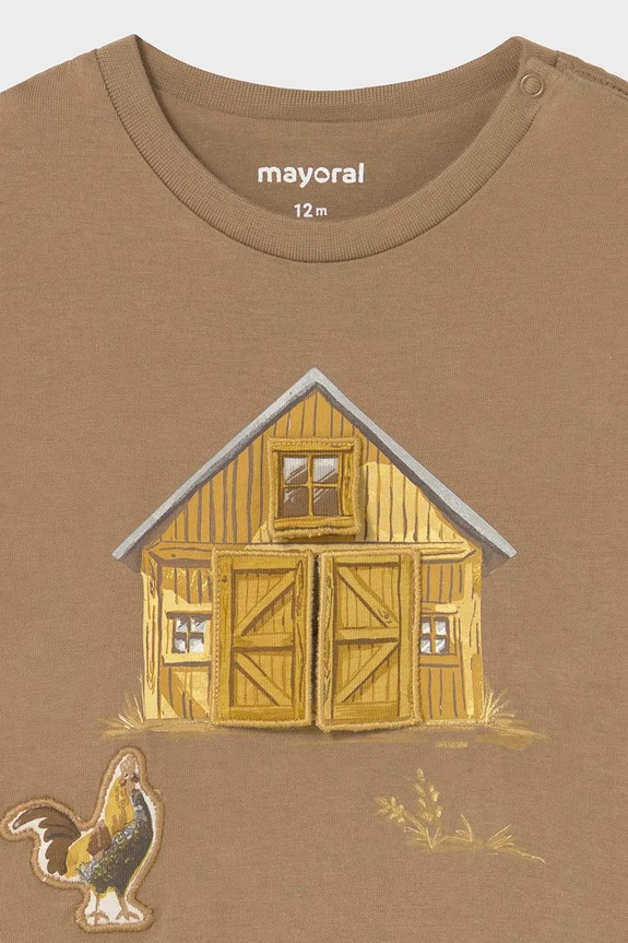 Момче Детска блуза с дълги ръкави Mayoral 2067.3D.Baby.9BYA кафяв