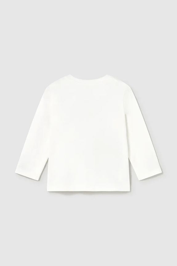 Chłopiec Mayoral longsleeve bawełniany dziecięcy 2069.3D.Baby.9BYA biały