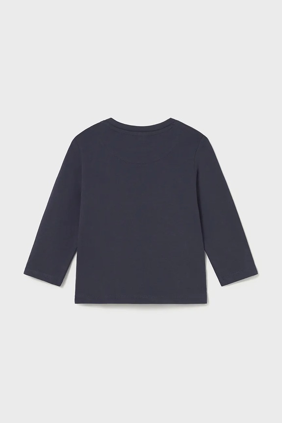 Mayoral longsleeve din bumbac pentru copii 2071.3E.Baby.9BYA bleumarin AW25