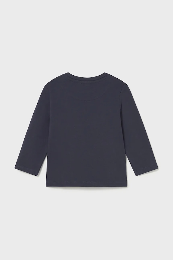 Mayoral longsleeve din bumbac pentru copii 2071.3E.Baby.9BYA bleumarin AW25