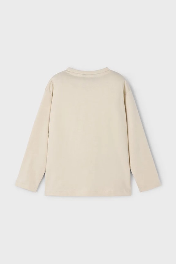 Chłopiec Mayoral longsleeve bawełniany 4079.5B.Mini.9BYA beżowy