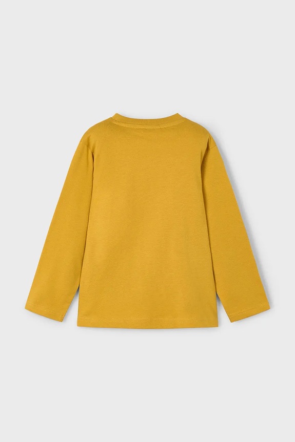 Chłopiec Mayoral longsleeve bawełniany dziecięcy 4087.5E.Mini.9BYA żółty