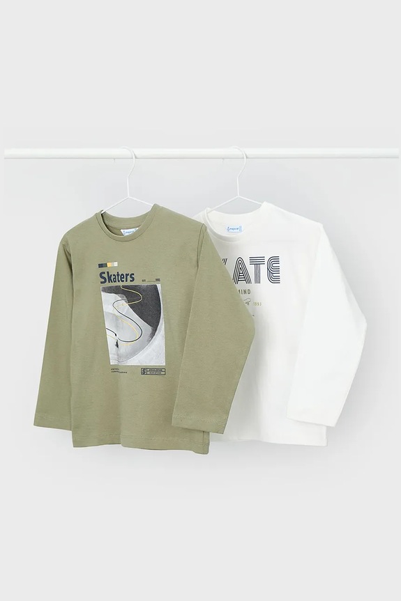 Mayoral t-shirt 2-pack okrągły zielony 4091.5F.Mini.9BYA