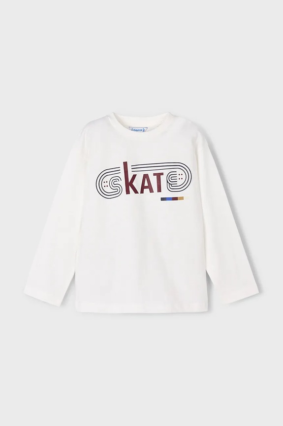 Mayoral longsleeve dziecięcy 4092.5F.Mini.9BYA beżowy AW25