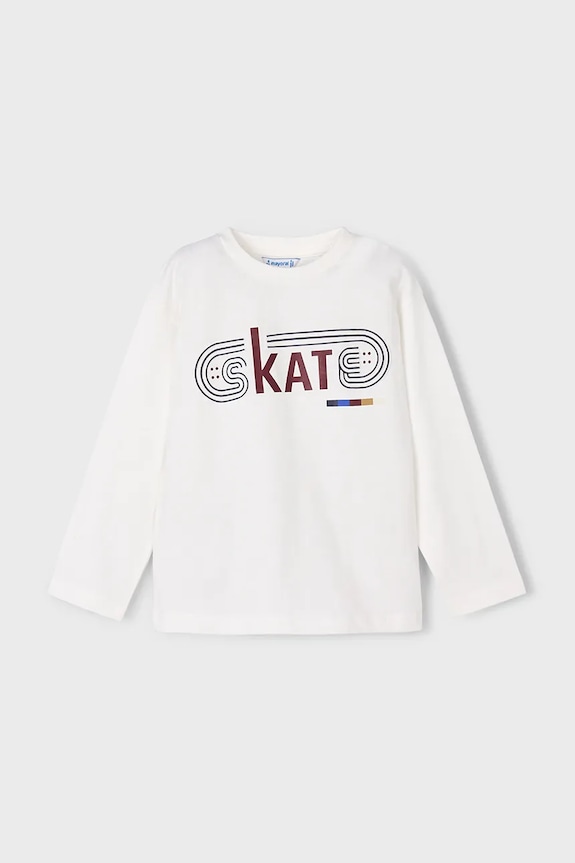 Mayoral longsleeve dziecięcy 4092.5F.Mini.9BYA beżowy AW25