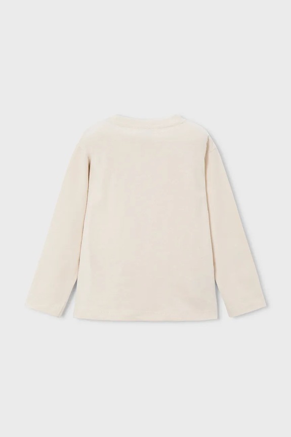 Παιδικό βαμβακερό μακρυμάνικο Mayoral 4095.5H.Mini.9BYA μπεζ AW25