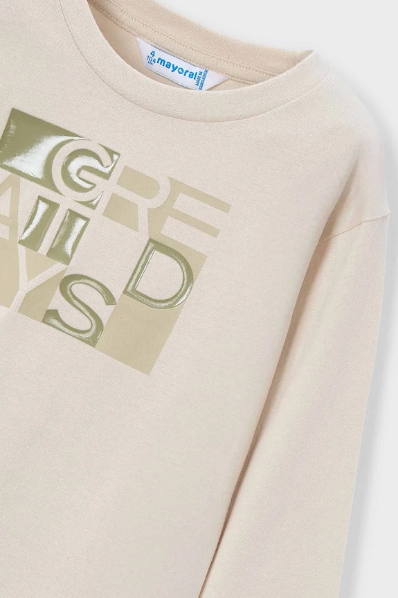 Αγορίστικα Παιδικό βαμβακερό μακρυμάνικο Mayoral 4095.5H.Mini.9BYA μπεζ