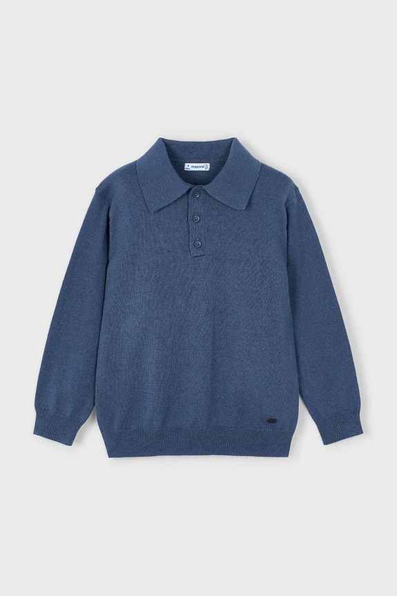 Detské polo tričko s prímesou vlny Mayoral s prímesou vlny modrá 4122.5G.Mini.9BYA