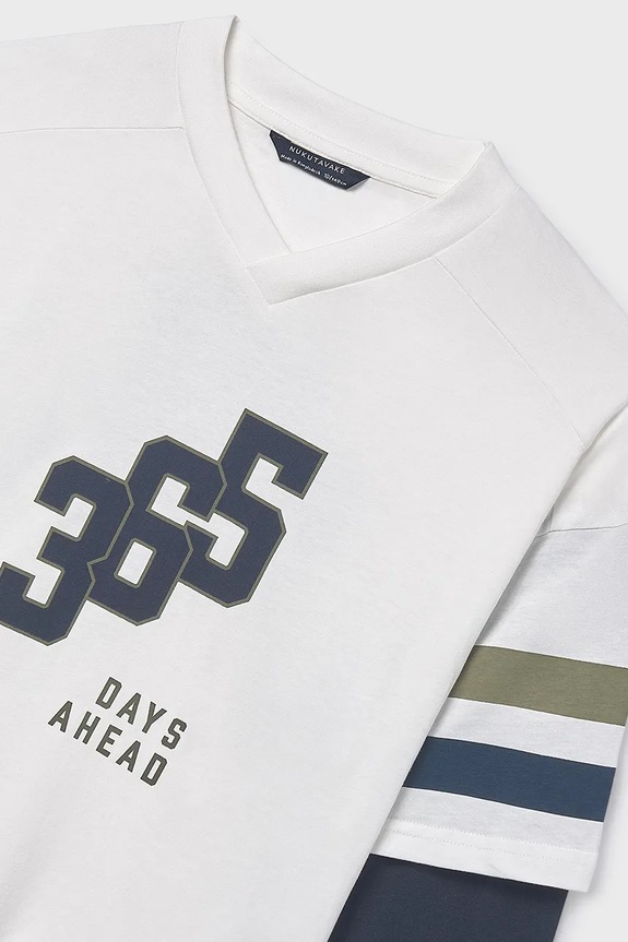 Αγορίστικα Βαμβακερή μπλούζα με μακριά μανίκια Mayoral 7004.7A.Junior.9BYA μπεζ