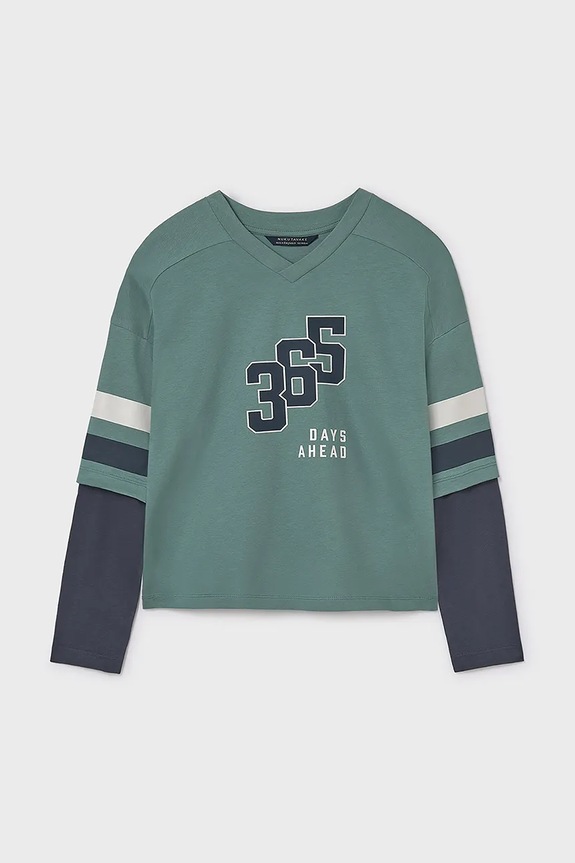 Mayoral longsleeve din bumbac 7004.7A.Junior.9BYA turcoaz AW25