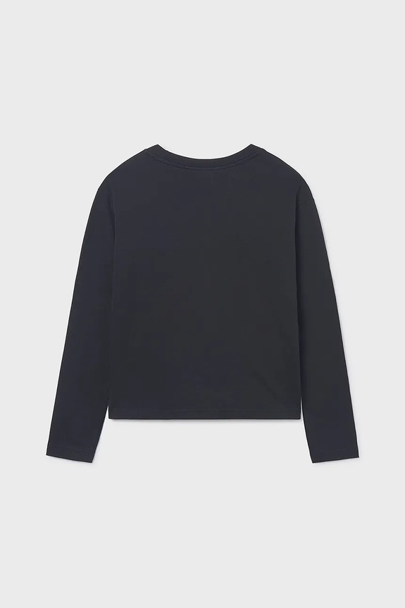 Mayoral longsleeve din bumbac pentru copii 7007.7C.Junior.9BYA negru AW25