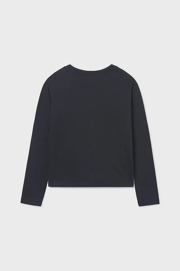 Mayoral longsleeve din bumbac pentru copii 7007.7C.Junior.9BYA negru AW25