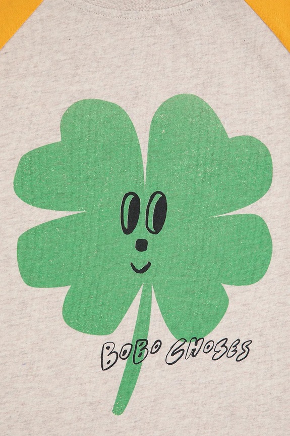 Chłopiec Bobo Choses longsleeve bawełniany niemowlęcy Lucky Clover 225AC018 szary