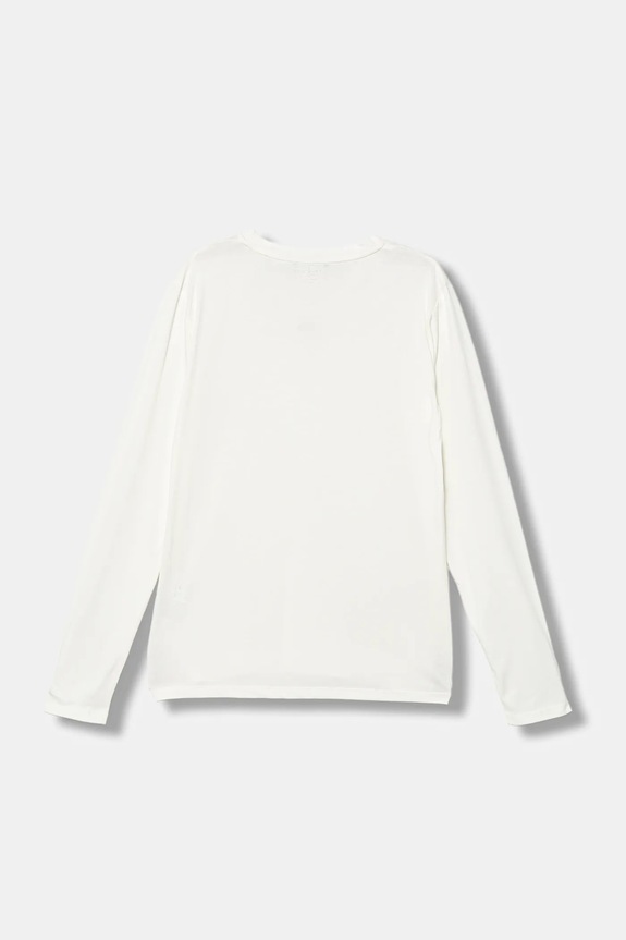 Emporio Armani longsleeve din bumbac pentru copii EB000420.AF15013 alb SS26