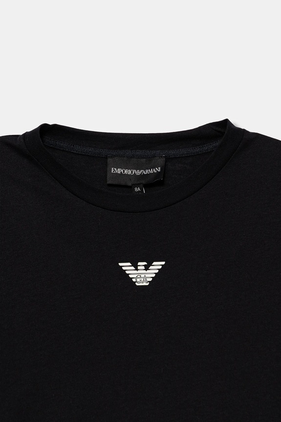 Хлопчик Дитячий бавовняний лонгслів Emporio Armani EB000420.AF15013 темно-синій