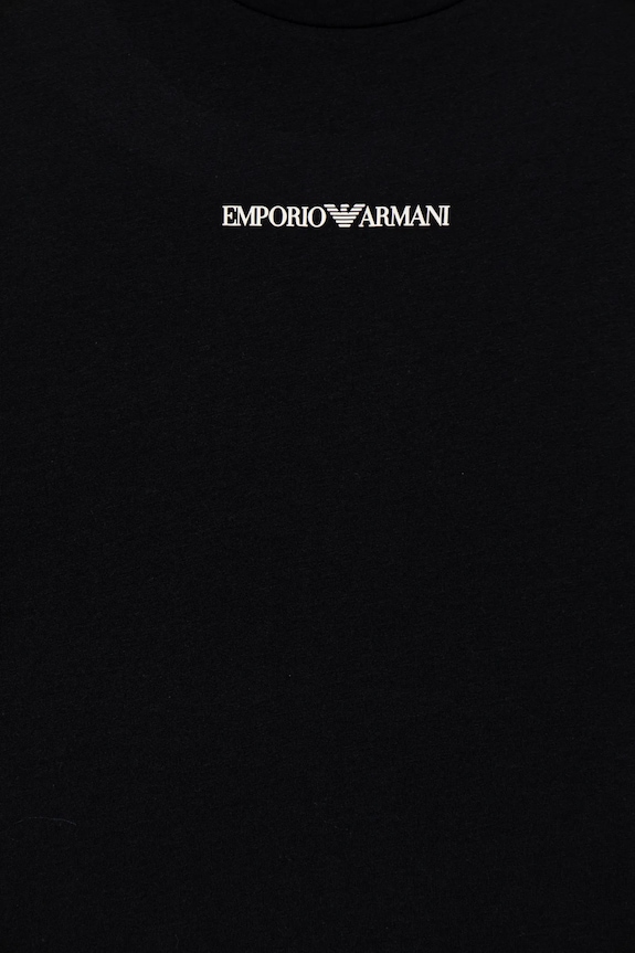 Chlapec Detská bavlnená košeľa s dlhým rukávom Emporio Armani EB000420.AF15013 tmavomodrá