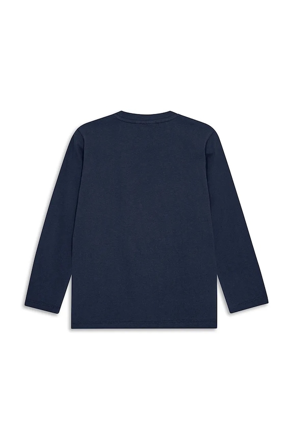 Lego longsleeve din bumbac pentru copii LWTAFFY 613 11010889 bleumarin AW25