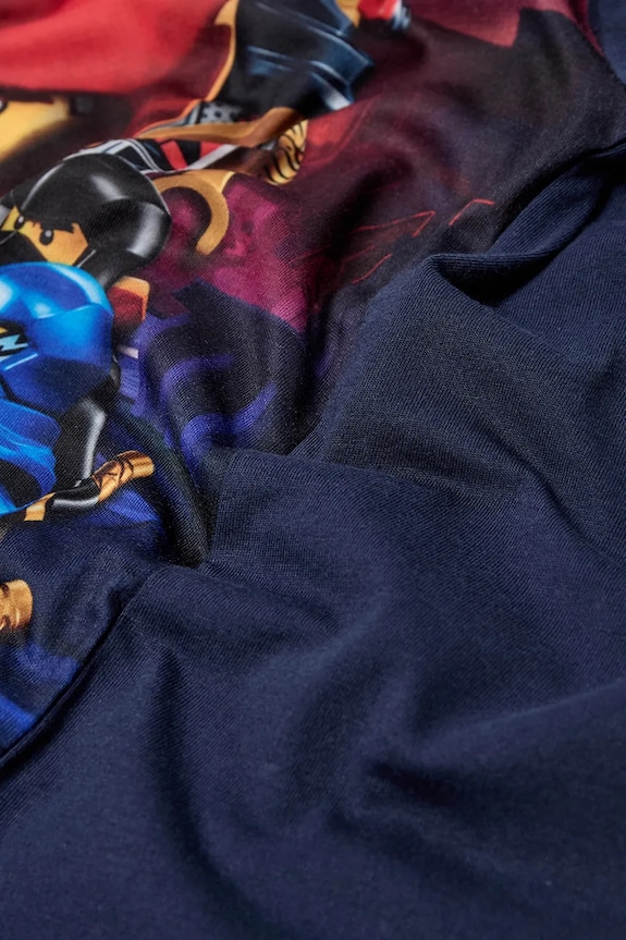 Lego longsleeve din bumbac pentru copii LWTAFFY 613 bleumarin 11010889
