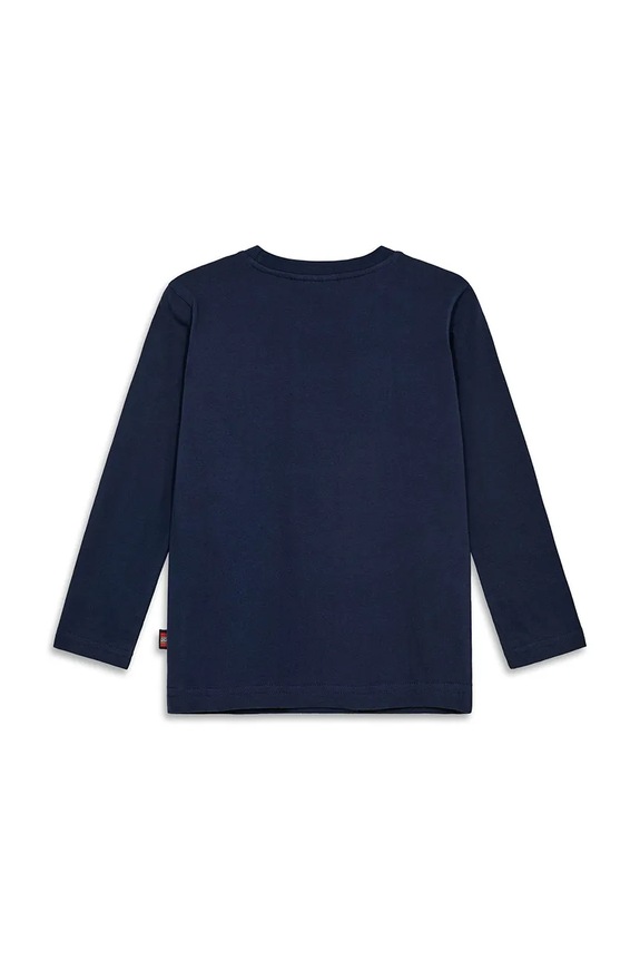Lego longsleeve bawełniany dziecięcy LWTAFFY 622 11011248 granatowy AW25