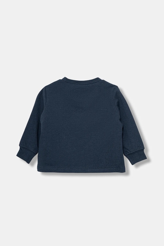 Levi's longsleeve bawełniany niemowlęcy COLLEGIATE LS TEE 6EP410 granatowy AW25