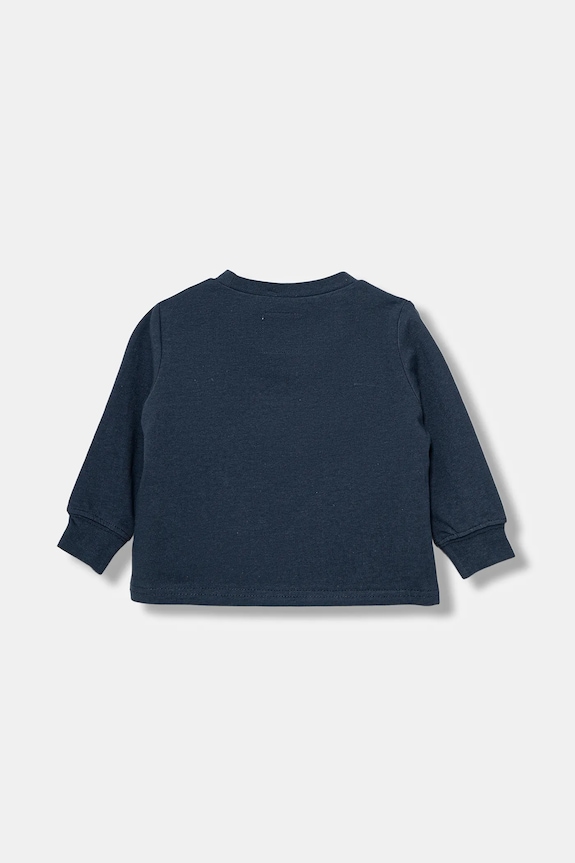 Levi's longsleeve bawełniany niemowlęcy COLLEGIATE LS TEE 6EP410 granatowy AW25