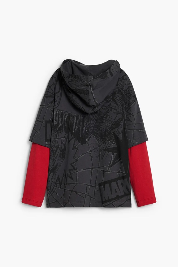 Παιδικό βαμβακερό μακρυμάνικο Desigual 25WBTK15 γκρί AW25
