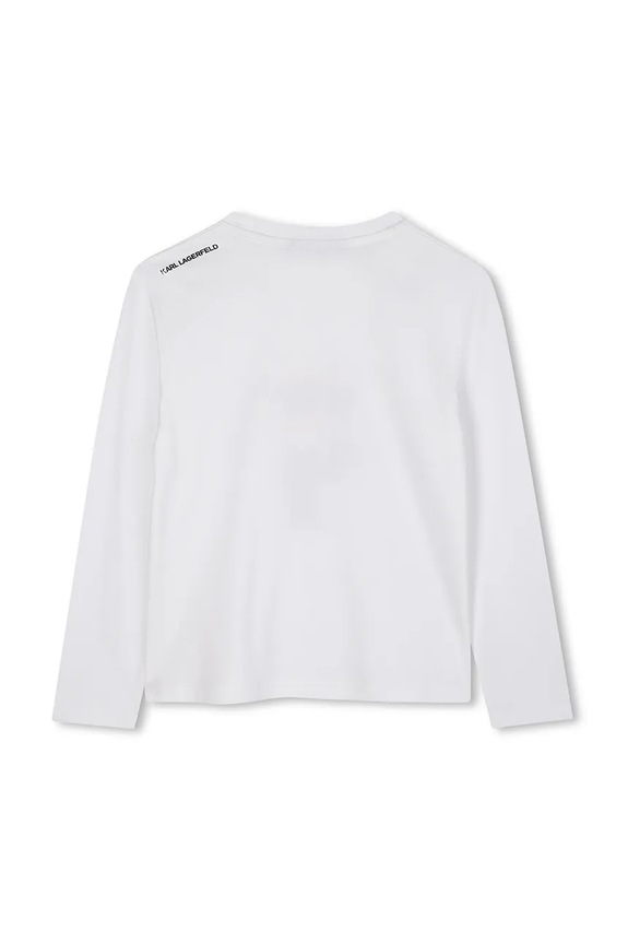 Karl Lagerfeld longsleeve bawełniany dziecięcy Z30953.162.174 biały AW25