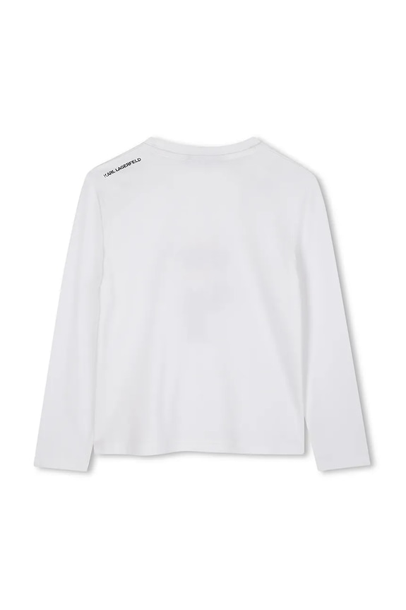 Karl Lagerfeld longsleeve bawełniany dziecięcy Z30953.162.174 biały AW25
