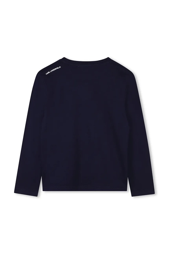 Karl Lagerfeld longsleeve bawełniany dziecięcy Z30953.162.174 granatowy AW25